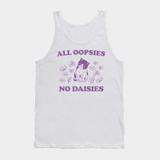 All Oopsies No Daisies Retro Graphic T-Shirt, Vintage Unisex Adult T Shirt, Vintage Kitten T Shirt, Nostalgia Cat T Shirt, Funny Tank Top